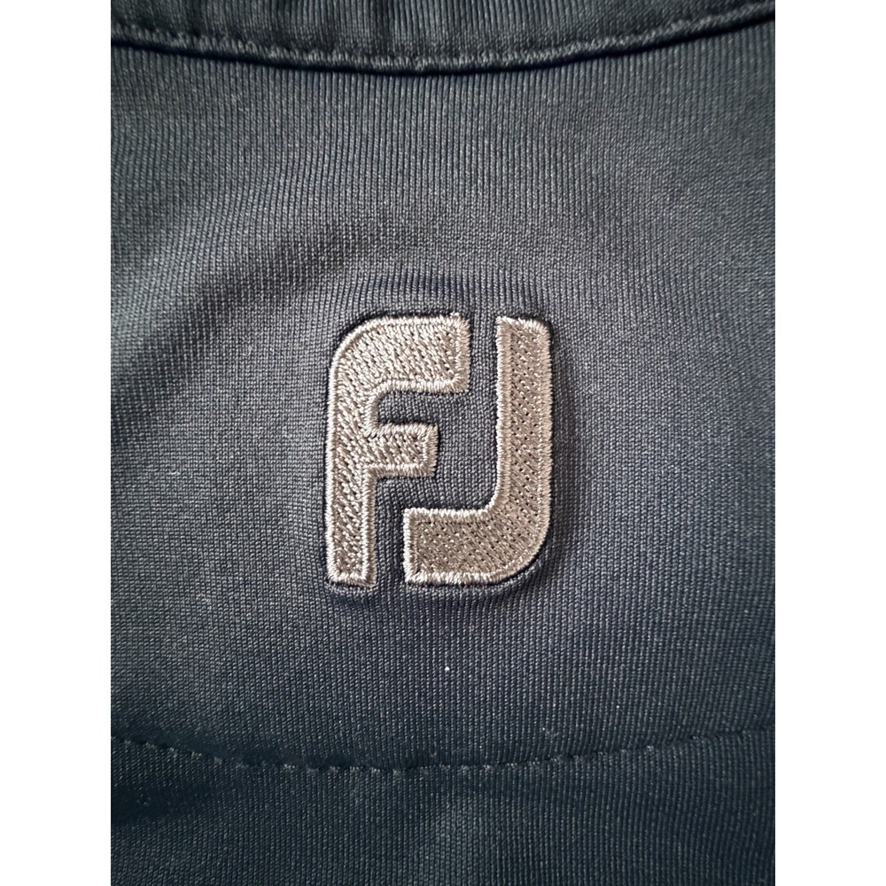FootJoy Long Sleeve 1/4 Quarter Zip Pullover Black Embroidered Logo Large JBHS - Picture 7 of 11